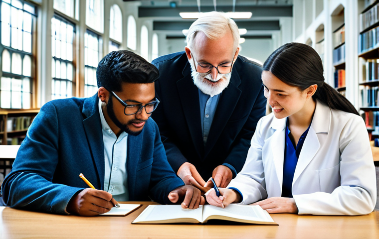 물리학자 연봉의 지역별 차이 - **"A physicist in a fully clothed professional lab coat, working with complex equipment in a modern ...