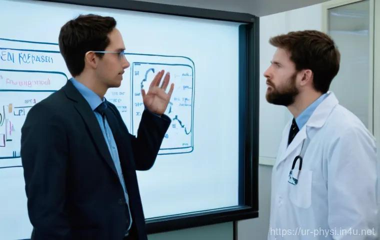 물리학 연구실에서의 갈등 해결 - **Prompt:** A group of diverse scientists, men and women of various ethnicities, are in a brightly l... 물리학 연구실에서의 갈등 해결 - **Prompt:** A group of diverse scientists, men and women of various ethnicities, are in a brightly l...